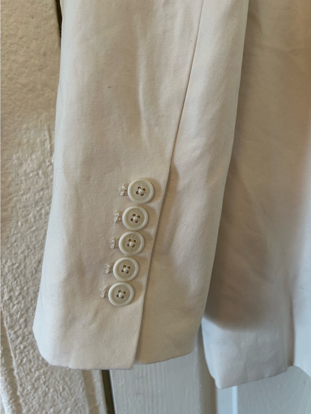 KBB by Kahlana Women's 'the David Blazer' Cotton Linen Blend cream blazer XL - Picture 11 of 11